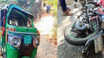 মোটরসাইকেল-সিএনজি অটোরিকশার মুখোমুখি সংঘর্ষে নিহত ২