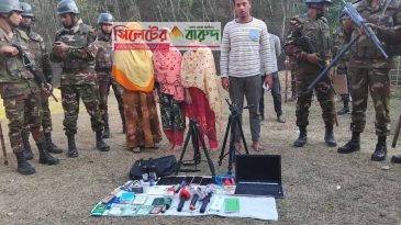 সিলেটে সেনাবাহিনীর অভিযান : মাদক উদ্ধার, ৩ নারীসহ আত্মসমর্পণে আটক ৪