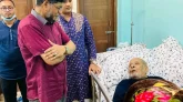 রাগীব আলীর শয্যাপাশে বদরুজ্জামান সেলিম