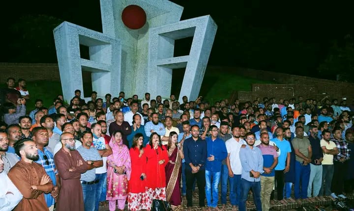 জাতীয় সংগীত অবমাননার প্রতিবাদে সিলেটে জাসাস’র কর্মসূচি পালন.কালে বক্তারা