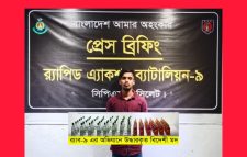 জৈন্তাপুরে র‍্যাবের অভিযানে ৯৬ বোতল মদ সহ ১জন আটক