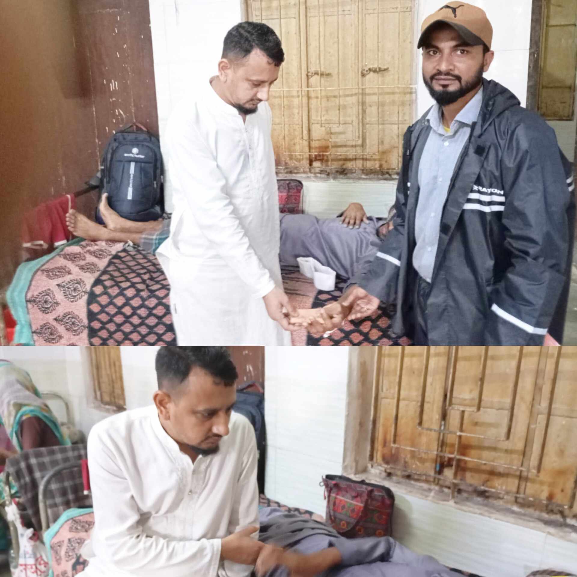 অসহায় রোগীকে আল কাসিম বন্ধর বাড়ি ইউনিটি ট্রাস্ট্রের নগদ অর্থ প্রদান
