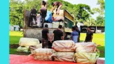 ট্রাকে বালুর নিচে লুকানো ৩ কোটি টাকার ভারতীয় কসমেটিকস উদ্ধার