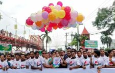 ছাত্র-জনতার জুলাই-আগস্ট গণঅভ্যুত্থান দিবস পালন উপলক্ষ্যে সিলেটে প্রতীকী ম্যারাথন