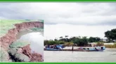সারি নদীতে অবৈধ বালু উত্তোলনের ফলে ভাঙ্গন কবলে ফসলী জমি মসজিদ-কবরাস্থান,বসত বাড়ী