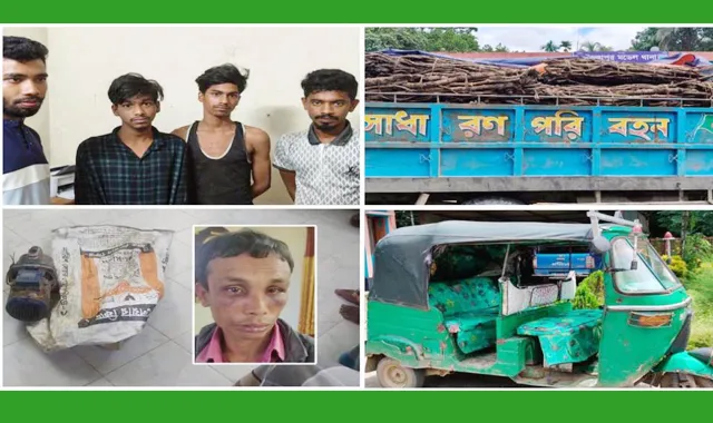 চোরাইপণ্য ও চোরচক্রের বিরুদ্ধে পৃথক পৃথক অভি যা ন,পাঁচজনকে আটক