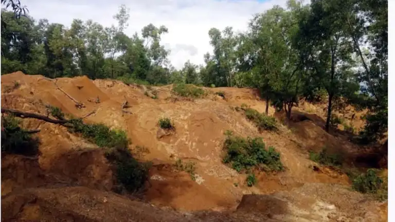 সুনামগঞ্জে হাদা টিলায় বালু-পাথর লুটপাট, হুমকিতে বনভূমি