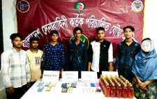 সিলেটের গোলাপগঞ্জে যৌথ বাহিনীর অভিযানে মাদক সহ আটক ৬