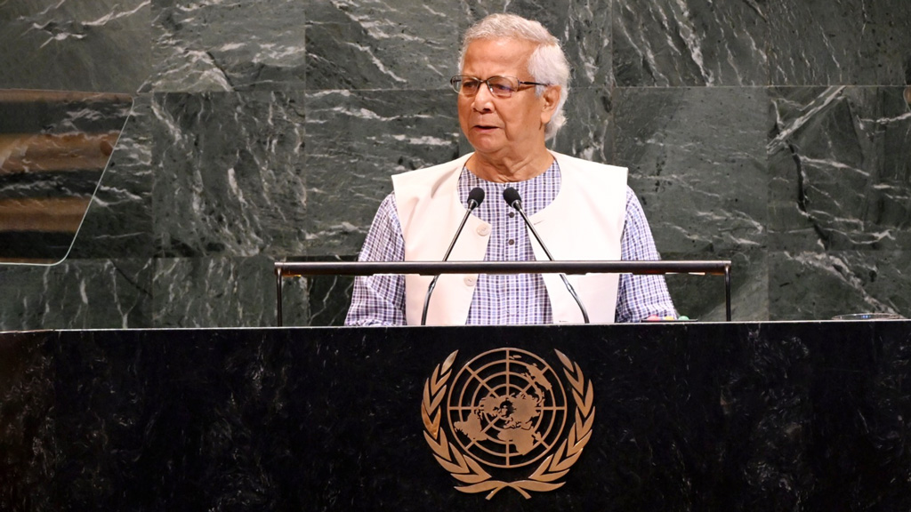 জাতিসংঘে ভাষণ: গণতন্ত্র আর হুমকির মুখে পড়বে না—ড. মুহাম্মদ ইউনূস