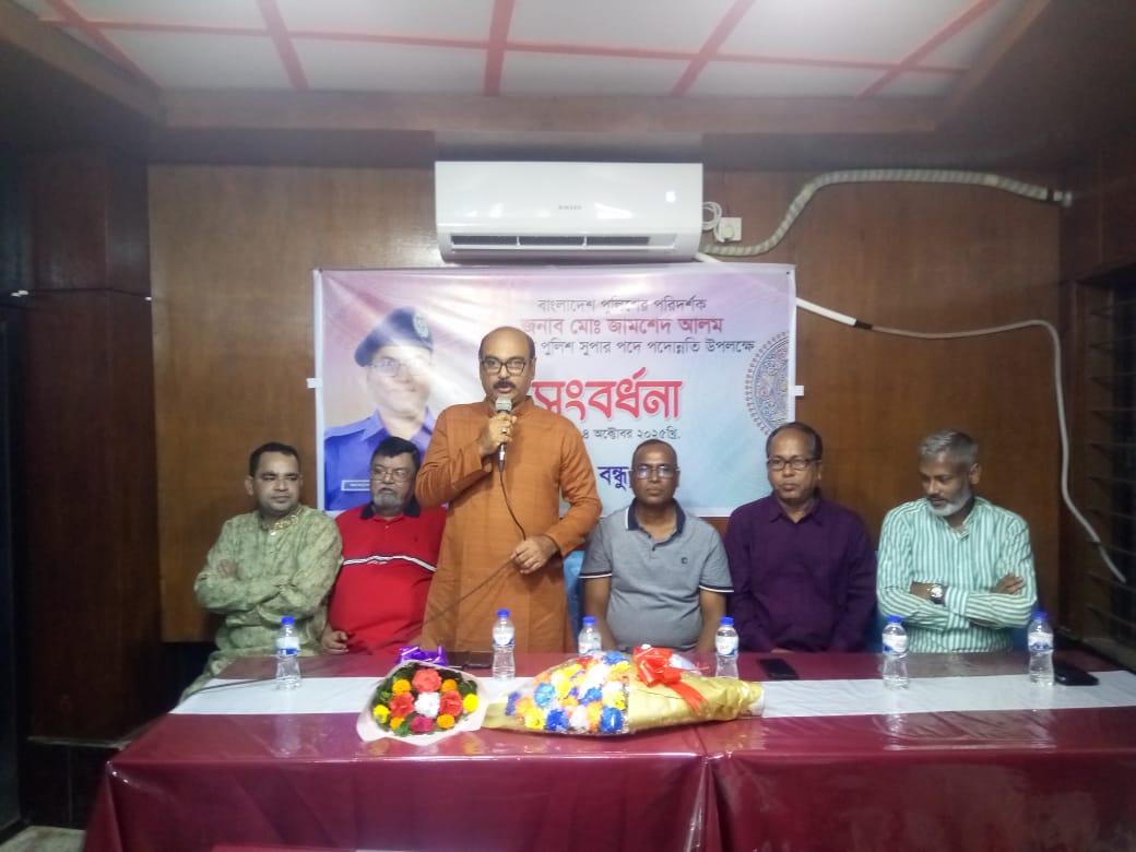 সংবর্ধনার জবাবে এএসপি  জামশেদ আলম    কর্ম ক্ষেত্রে সিলেট আমার দ্বিতীয় জন্মভূমি