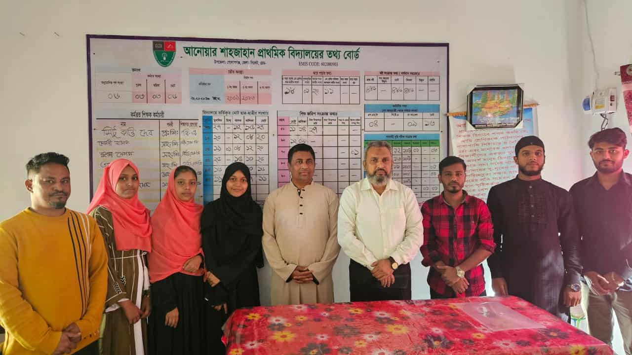 গোলাপগঞ্জে বিদ্যালয় পরিদর্শনে ইউএও দেওয়ান নাজমুল ইসলাম — শিক্ষার মানে সন্তোষ প্রকাশ