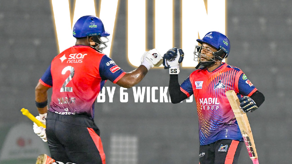 নোয়াখালীর হ্যাটট্রিক হার, রাজশাহীর জয়ে ফিরল সিলেট স্টেডিয়ামে