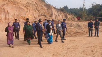 রামগড় স্থলবন্দরে পাহাড় কাটার অভিযোগ: সরেজমিন তদন্তে নৌ-সচিব