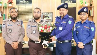 সিলেটে নবাগত পুলিশ সুপার ড. চৌধুরী মো. যাবের সাদেকের যোগদান