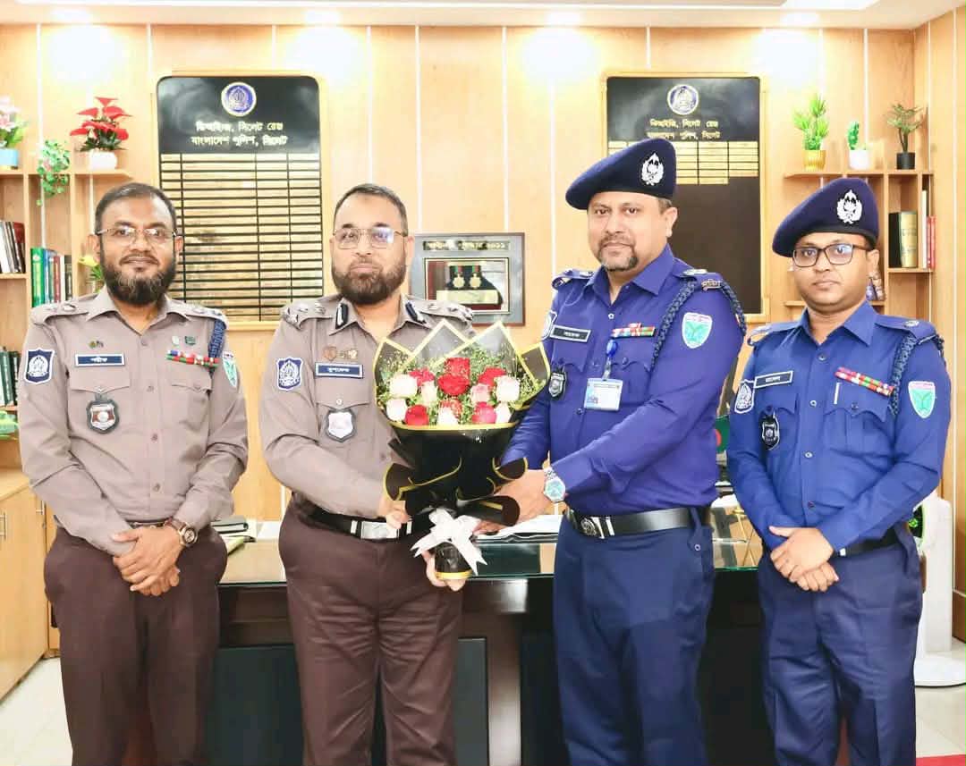 সিলেটে নবাগত পুলিশ সুপার ড. চৌধুরী মো. যাবের সাদেকের যোগদান