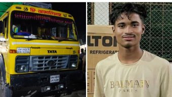 জগন্নাথপুরে মালবাহী ট্রাকের চাপায় প্রাণ গেল কিশোর মোটরসাইকেল চালকের
