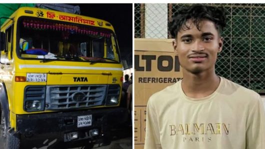 জগন্নাথপুরে মালবাহী ট্রাকের চাপায় প্রাণ গেল কিশোর মোটরসাইকেল চালকের