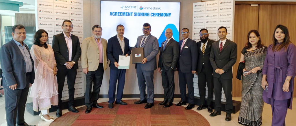 স্বাস্থ্য পরীক্ষায় বিশেষ সুবিধা দিতে প্রাইম ব্যাংক ও অ্যাসেন্ট হেলথের মধ্যে চুক্তি