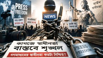কাগজে স্বাধীনতা, বাস্তবে শৃঙ্খল: গণমাধ্যমের স্বাধীনতা কতটা নিশ্চিত