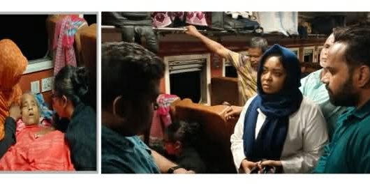 চলন্ত ট্রেনে অসুস্থ খোদেজা বেগম , তিন চিকিৎসকের মানবিক সেবায় সুস্থ