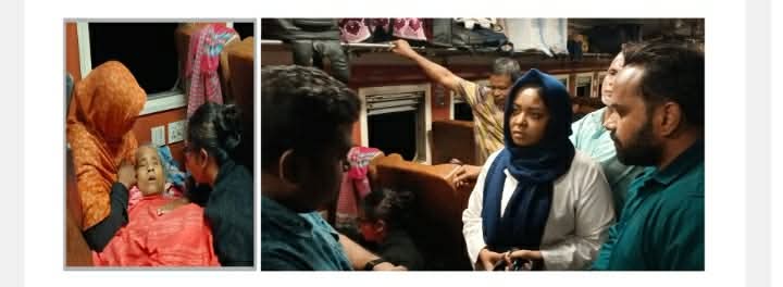 চলন্ত ট্রেনে অসুস্থ খোদেজা বেগম , তিন চিকিৎসকের মানবিক সেবায় সুস্থ