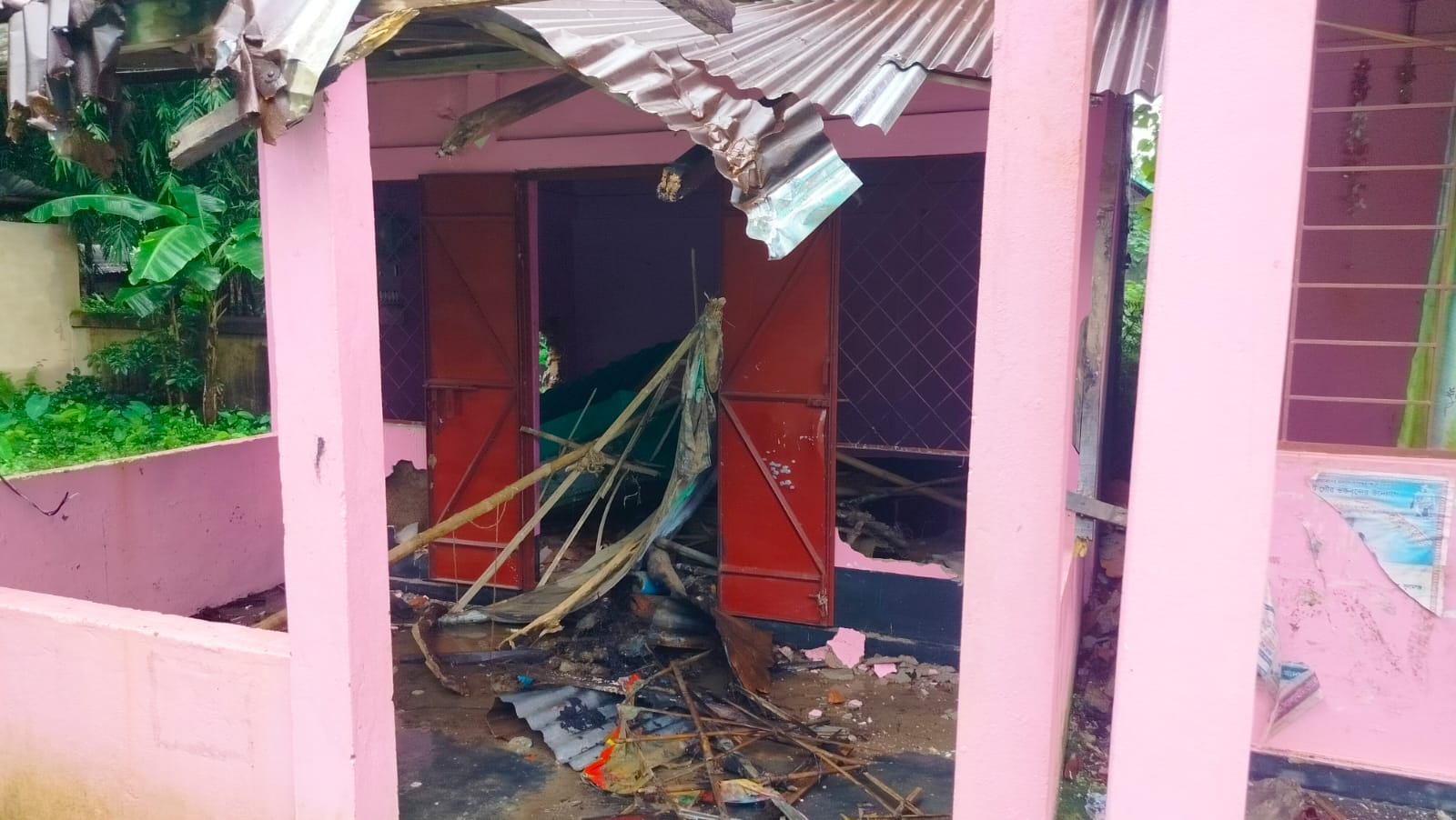 তাহিরপুরে সনাতন পল্লীতে হামলার বিচার দাবি এইচআরসিবিএম