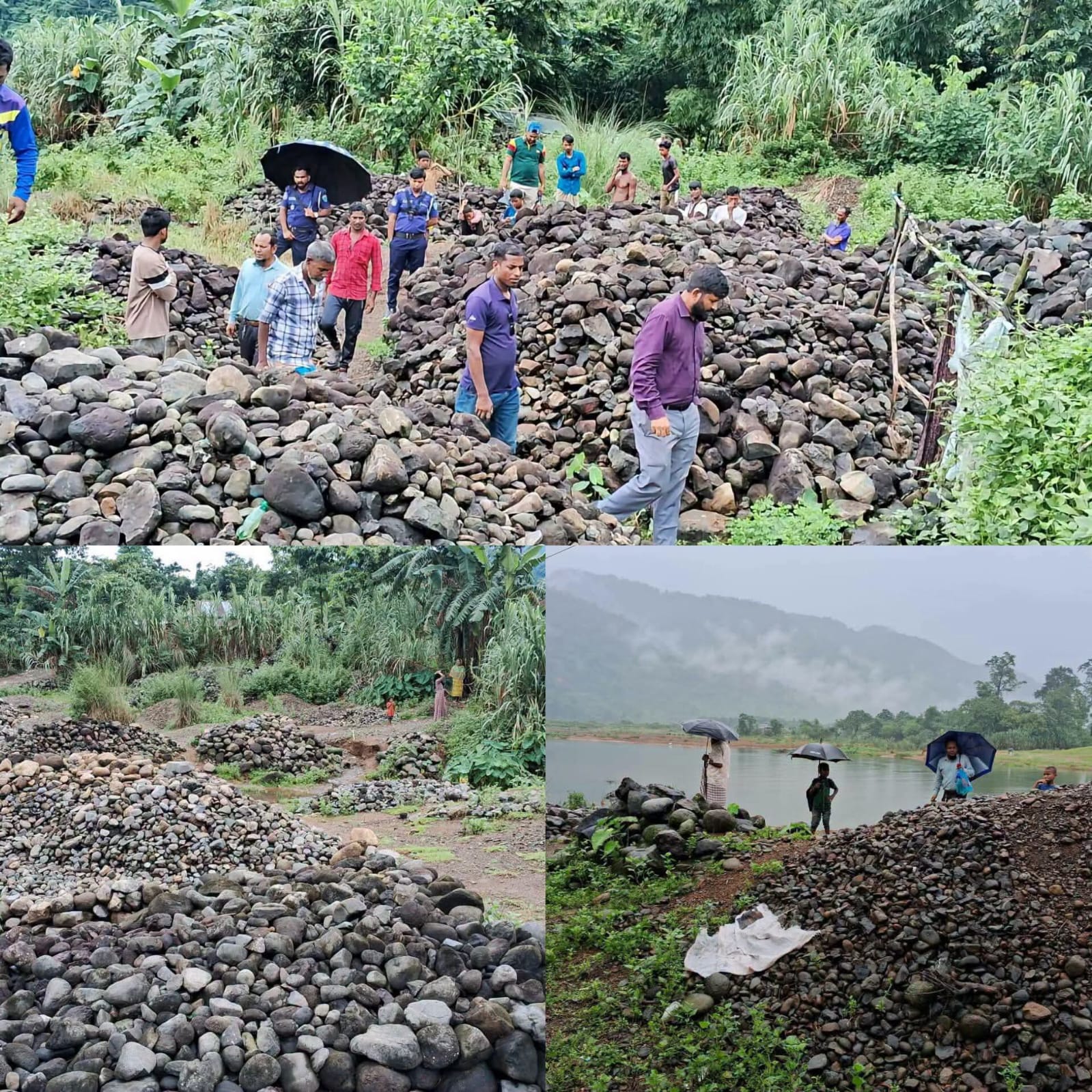 কোম্পানীগঞ্জের উৎমা ছড়ায় মোবাইল কোর্টে ৯৪ হাজার ৩৯০ ঘনফুট পাথর জব্দ