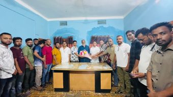 উমেদুর রহমান উমেদের উদ্যোগে নবনির্বাচিত সভাপতি নাজিম উদ্দিন লস্করকে সংবর্ধনা