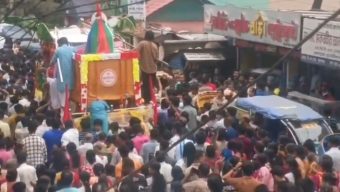 রথযাত্রা উপলক্ষে সকল ধর্মের হাজাঁরো ভক্তবৃন্দের উপস্থিতিতে শোভাযাত্রা