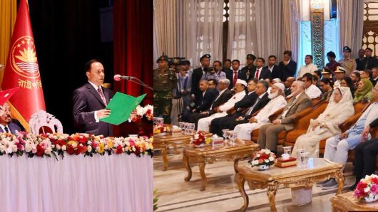 গণপ্রজাতন্ত্রী বাংলাদেশের ২৩তম মহামান্য রাষ্ট্রপতি হিসেবে শপথগ্রহণ করেছেন মির্জা ফখরুল ইসলাম আলমগীর