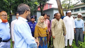 বিয়ানীবাজার স্বাস্থ্য কমপ্লেক্স সম্প্রসারণে জায়গা পরিদর্শনে এমপি এমরান চৌধুরী