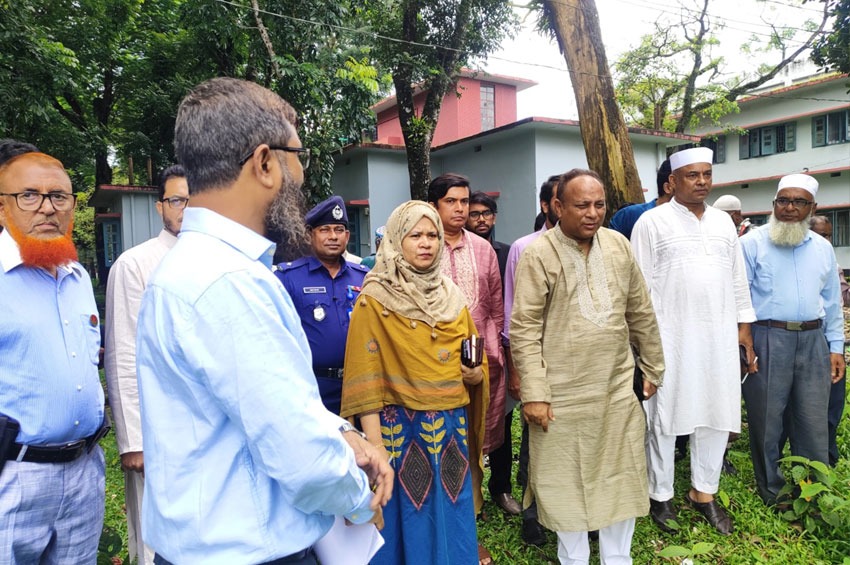 বিয়ানীবাজার স্বাস্থ্য কমপ্লেক্স সম্প্রসারণে জায়গা পরিদর্শনে এমপি এমরান চৌধুরী
