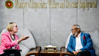 প্রবাসী কল্যাণ ও বৈদেশিক কর্মসংস্থান মন্ত্রীর সাথে ব্রিটিশ হাই কমিশনারের সৌজন্য সাক্ষাৎ