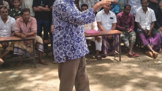সুনামগঞ্জের গৌরারং ইউপির সরকারী প্রাঃ বিদ্যালয় মাঠে মাদকের বিরুদ্ধে ওসি রতন শেখের সচেতনতামূলক সভা
