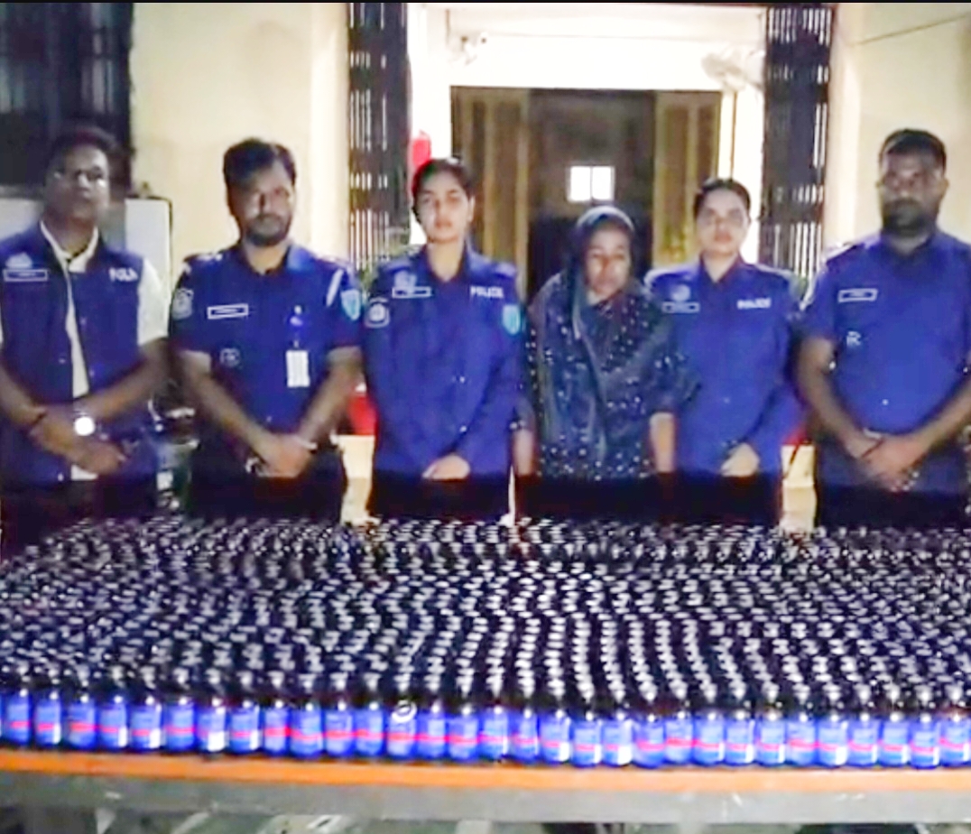 গোয়াইনঘাটে বিপুল ফেন্সিডিলজাতীয় মাদক উদ্ধার, ১ নারী গ্রেপ্তার