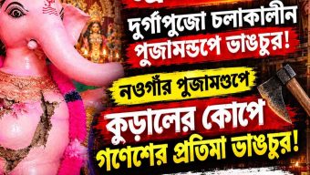 সপ্তমীর সকালেই নওগাঁয় গণেশ প্রতিমা ভাঙচুরের