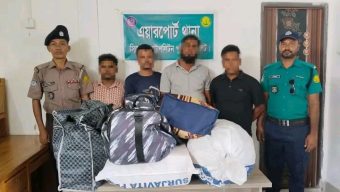 এয়ারপোর্ট থানা পুলিশের অভিযানে বিপুল পরিমাণ ভারতীয় পণ্য জব্দ