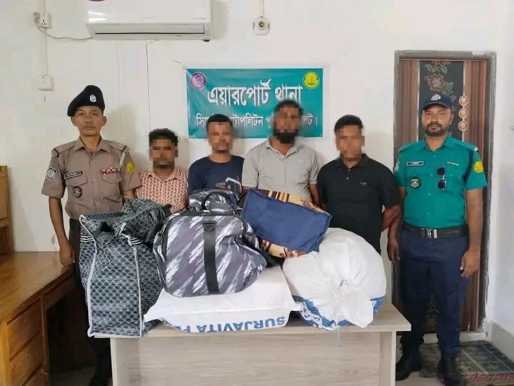 এয়ারপোর্ট থানা পুলিশের অভিযানে বিপুল পরিমাণ ভারতীয় পণ্য জব্দ