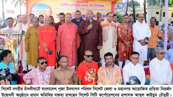 সিলেটে প্রতিমা বিসর্জনের মধ্য দিয়ে দুর্গাপূজার আনুষ্ঠানিক সমাপ্তি