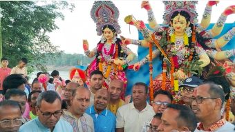 সুনামগঞ্জের ৪৪৪টি পপূজামন্ডপে শারদীয় দূর্গাপূজা অনুষ্ঠিত হয়, প্রতিমা বির্সজনের মাধ্যমে ছয়দিনব্যাপী শারদীয় দূর্গাপূজার সমাপ্তি